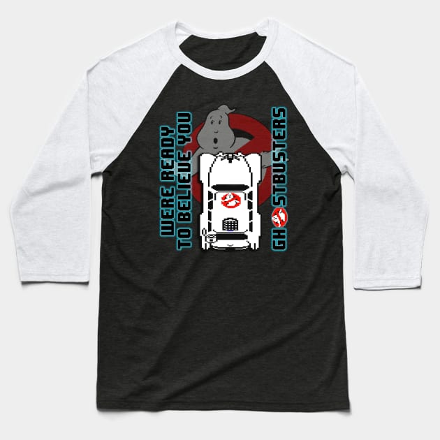 8bitbusters Baseball T-Shirt by Sirjedijamie50101